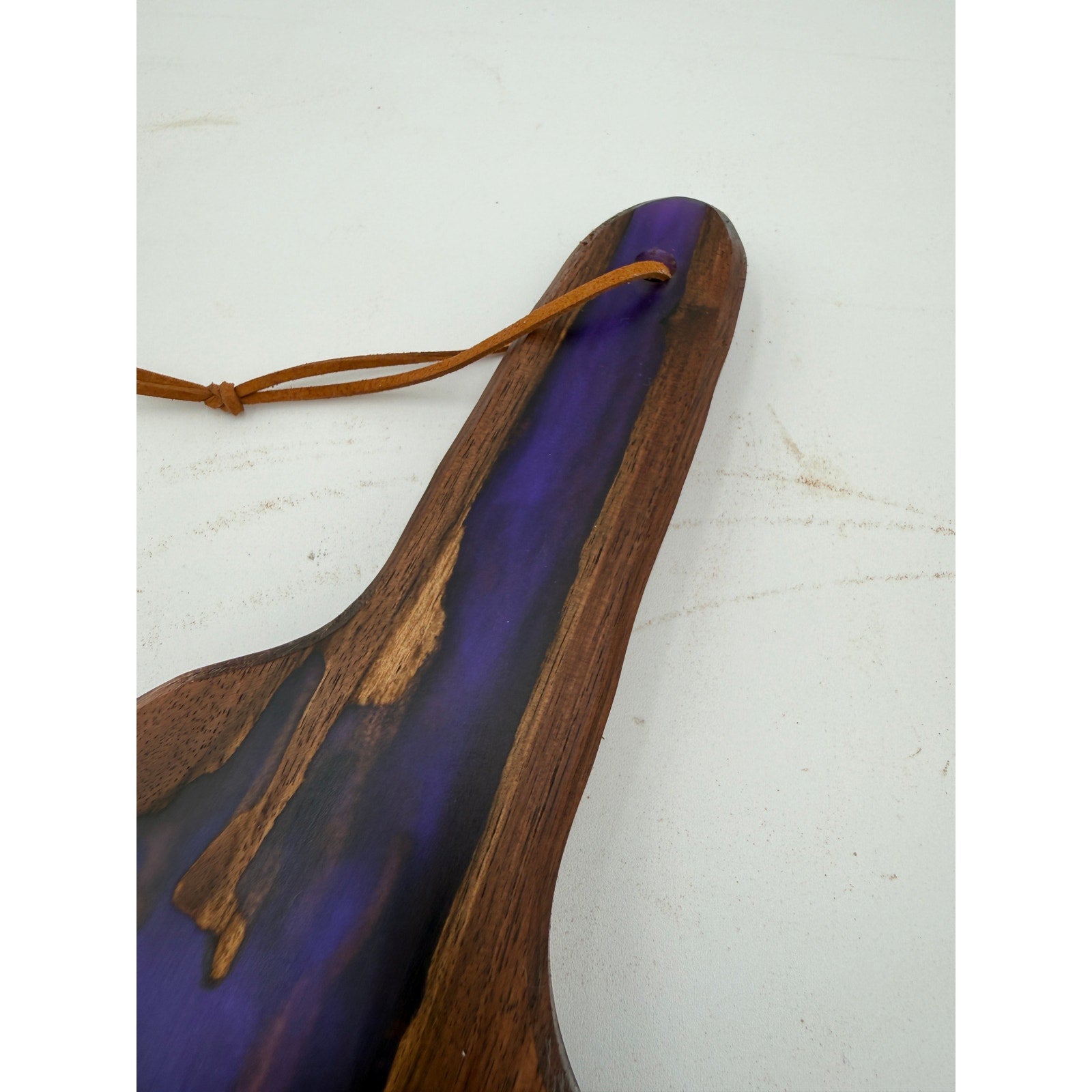 Walnut Charcuterie Board with Purple Epoxy, 20.5 x 5.5 x 7/8, food safe finish, handcrafted serving board