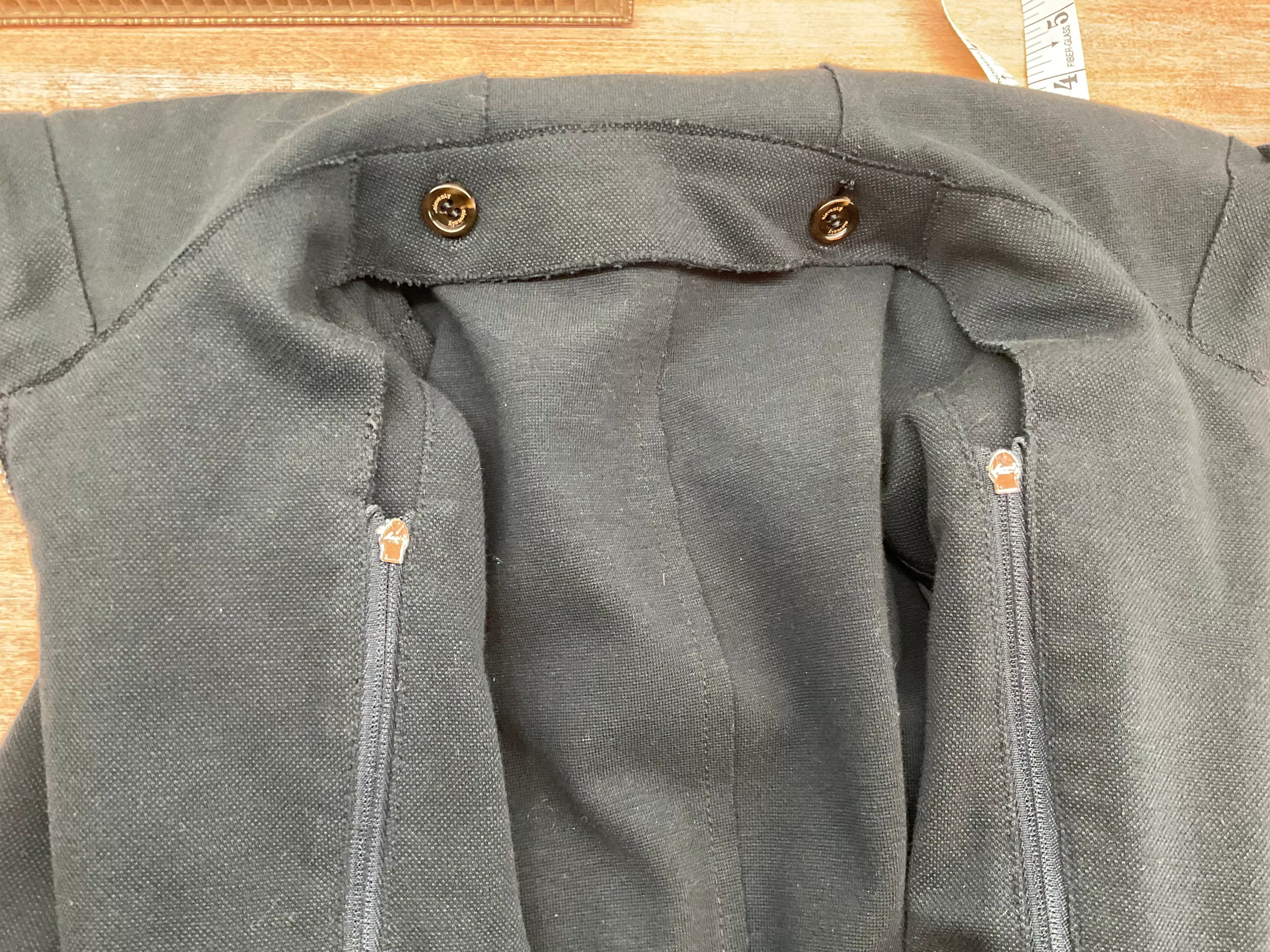 Eleventy Cotton Blend Knit Blazer with Removable Hood - Navy Blue - XS/S