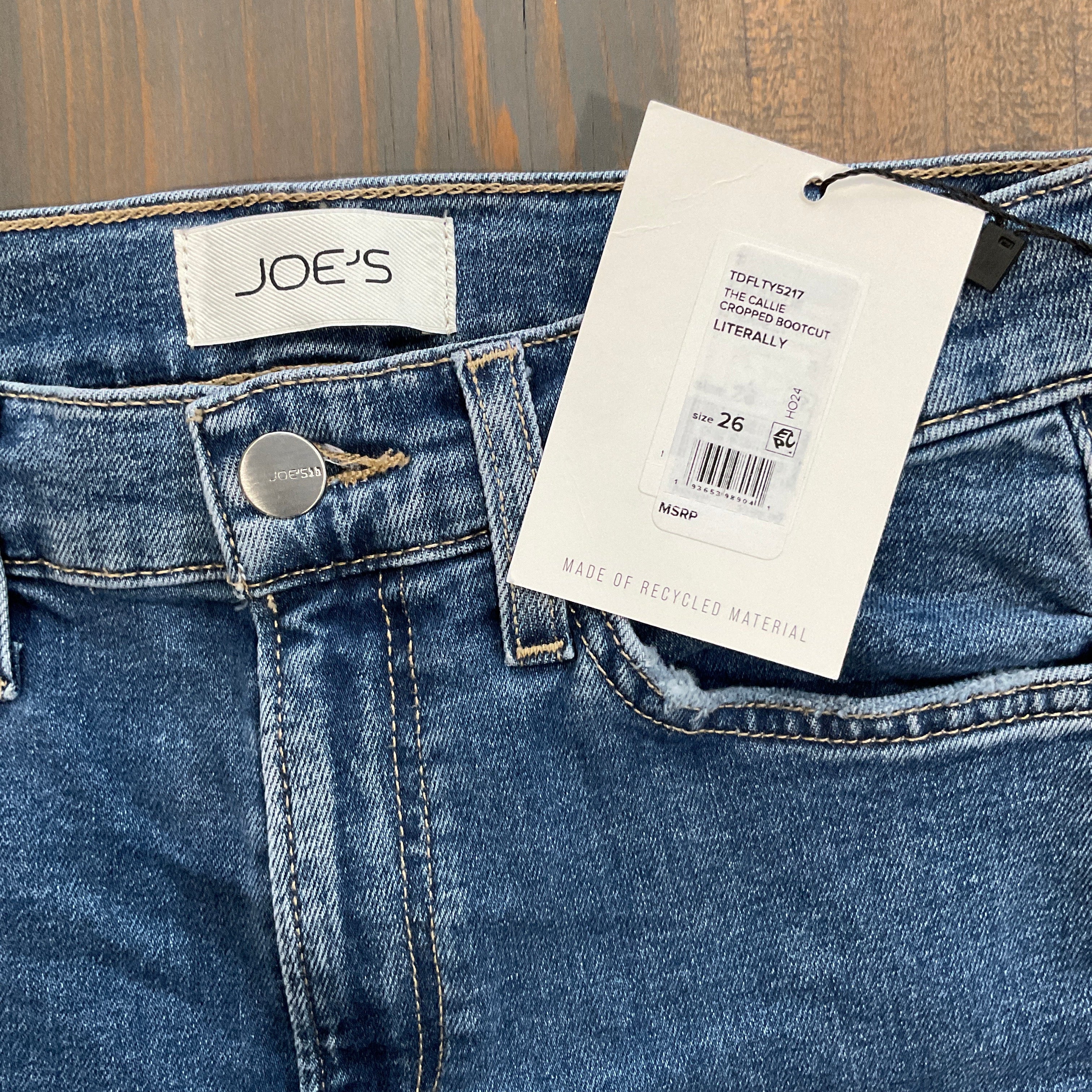 Joe's Jeans The Callie Cropped Bootcut "Literally" - Size 26 - NWT