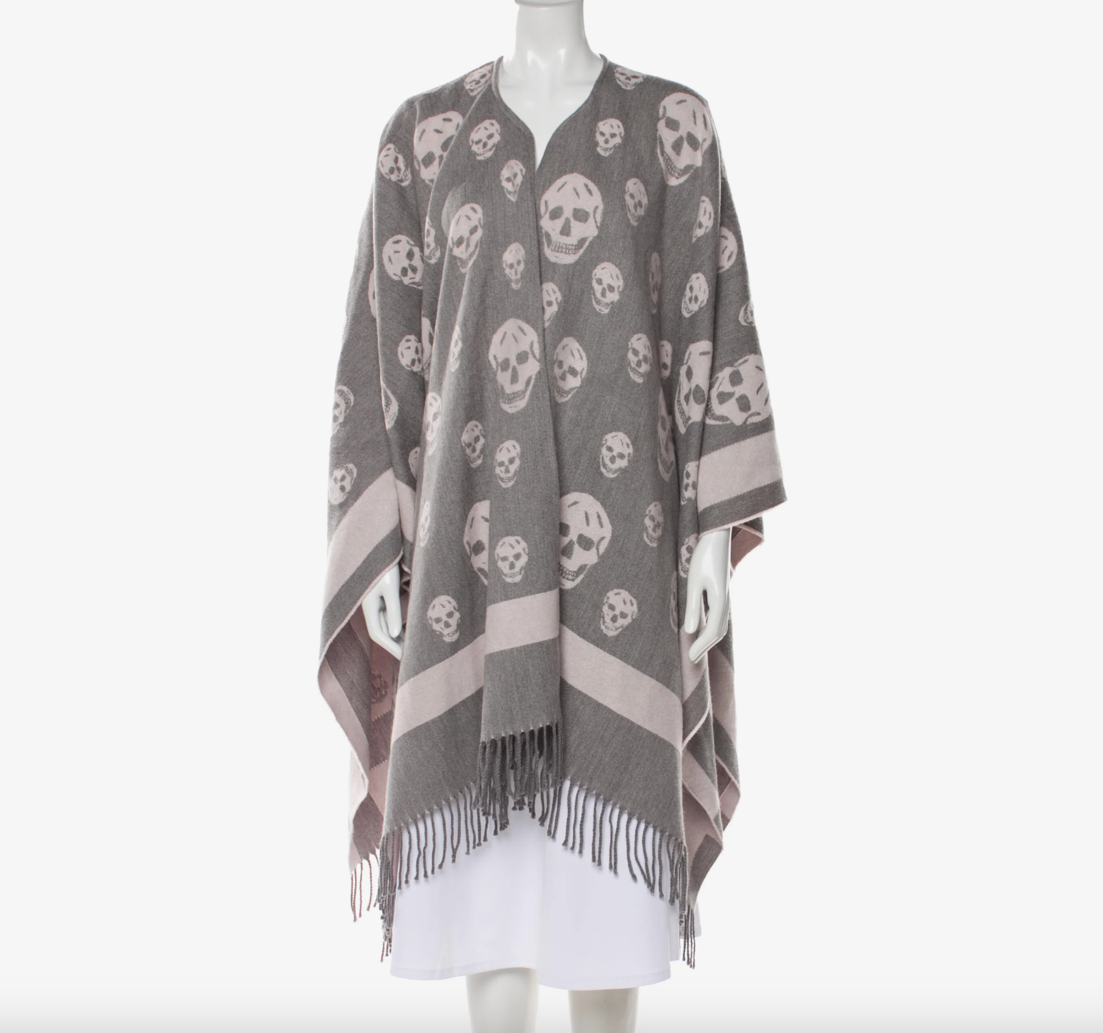 Alexander McQueen Shawl Cape - Wool/Cashmere Blend - O/S