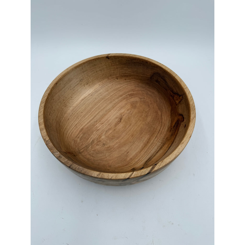 Hand Turned Ambrosia Maple Bowl, 12x4 Size, Rich Grain Patterns, SKU 1415