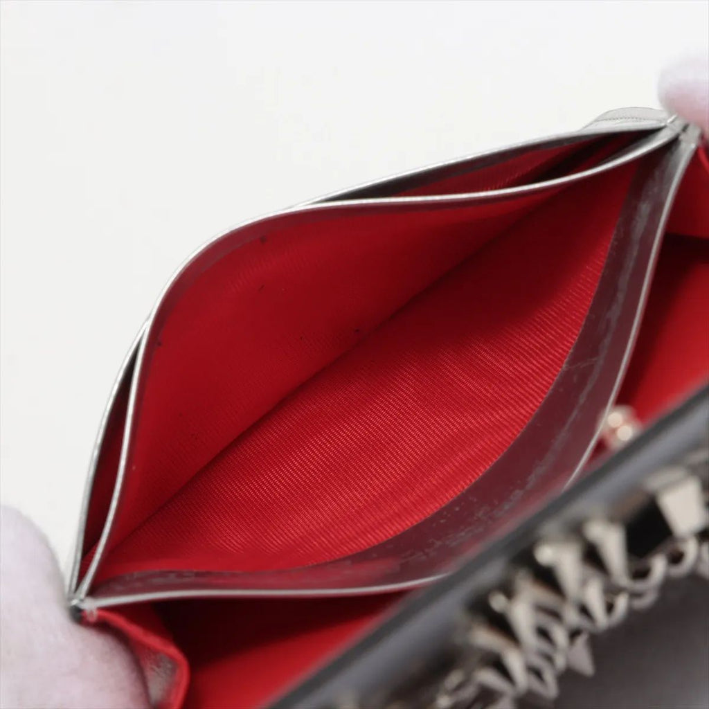 Christian Louboutin Loubiinthesky Card Case Silver