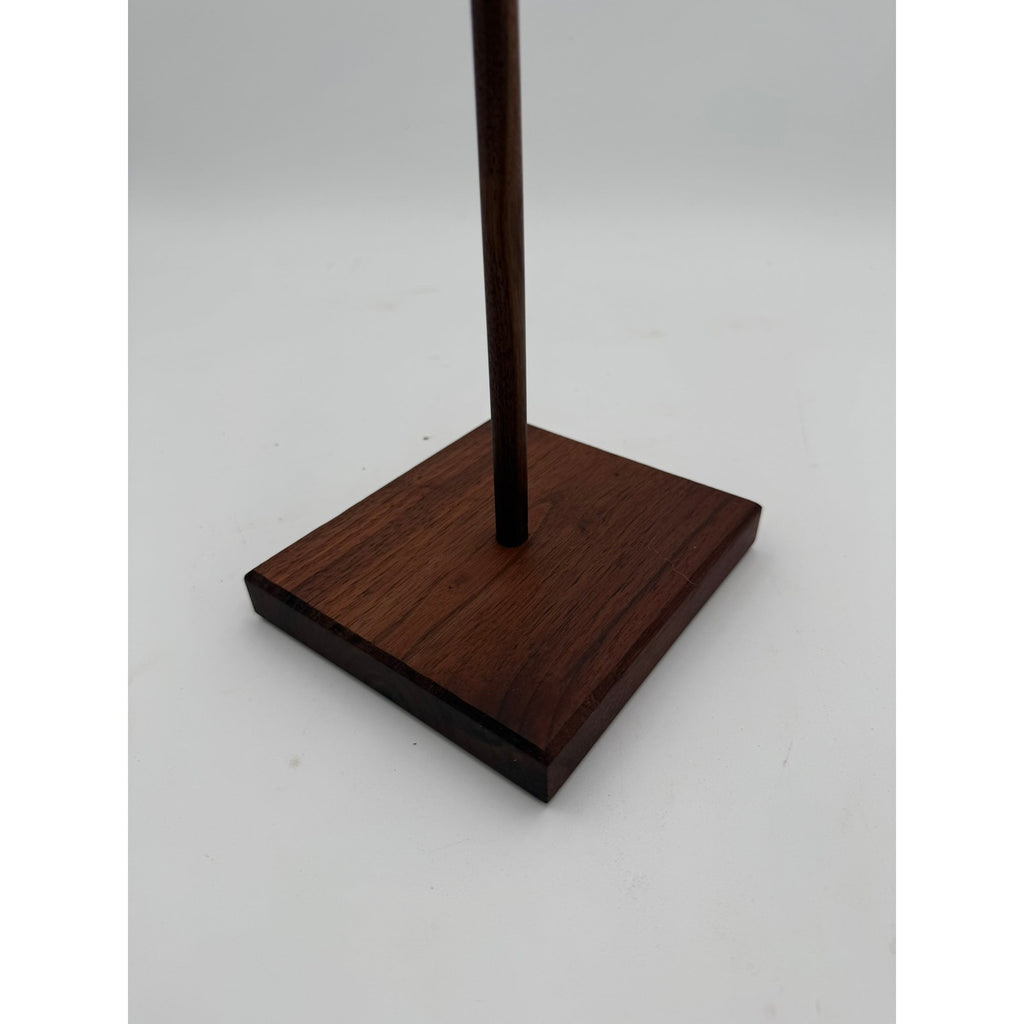 Walnut Small Necklace Holder Stand for Jewelry, handmade desk organizer, unique gift for her, minimal display, functional storage