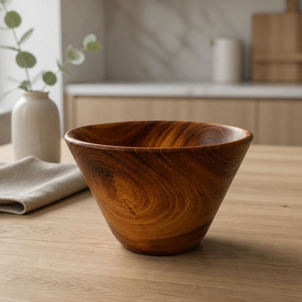 Mahogany Hand Turned Wood Bowl 5.5 x 3.75, rich reddish brown grain, food safe finish, unique artisan gift, small salad or snack