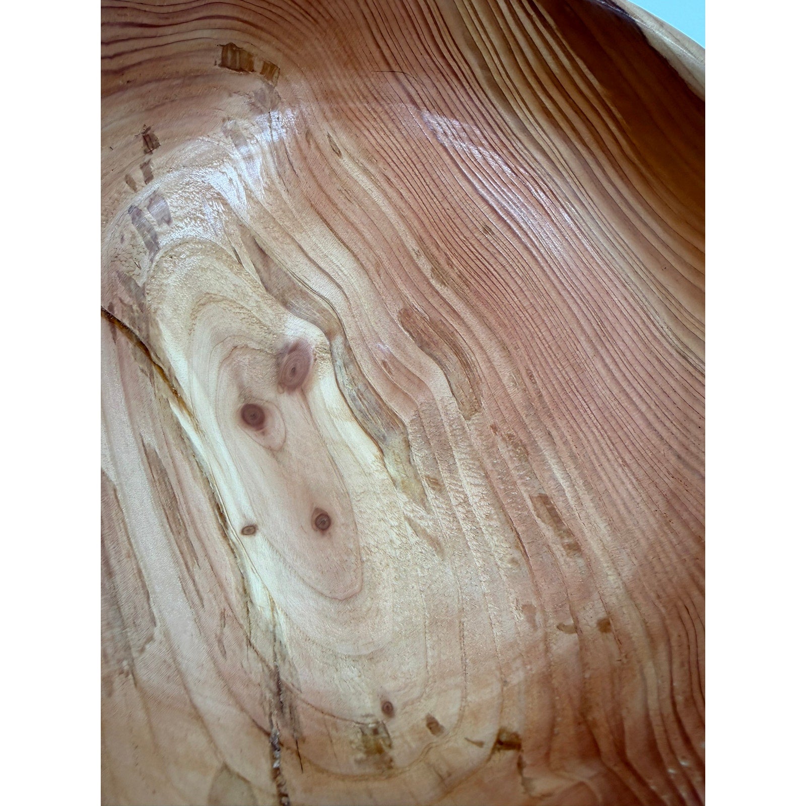 Hand Turned Fir Wood Bowl 11" x 3.75"