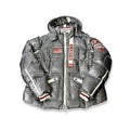 Bogner Metallic Silver Down Feather Ski Coat Size 46 Excellent