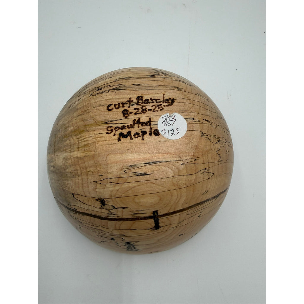 Decorative Spaulted Maple Bowl - Hand Turned