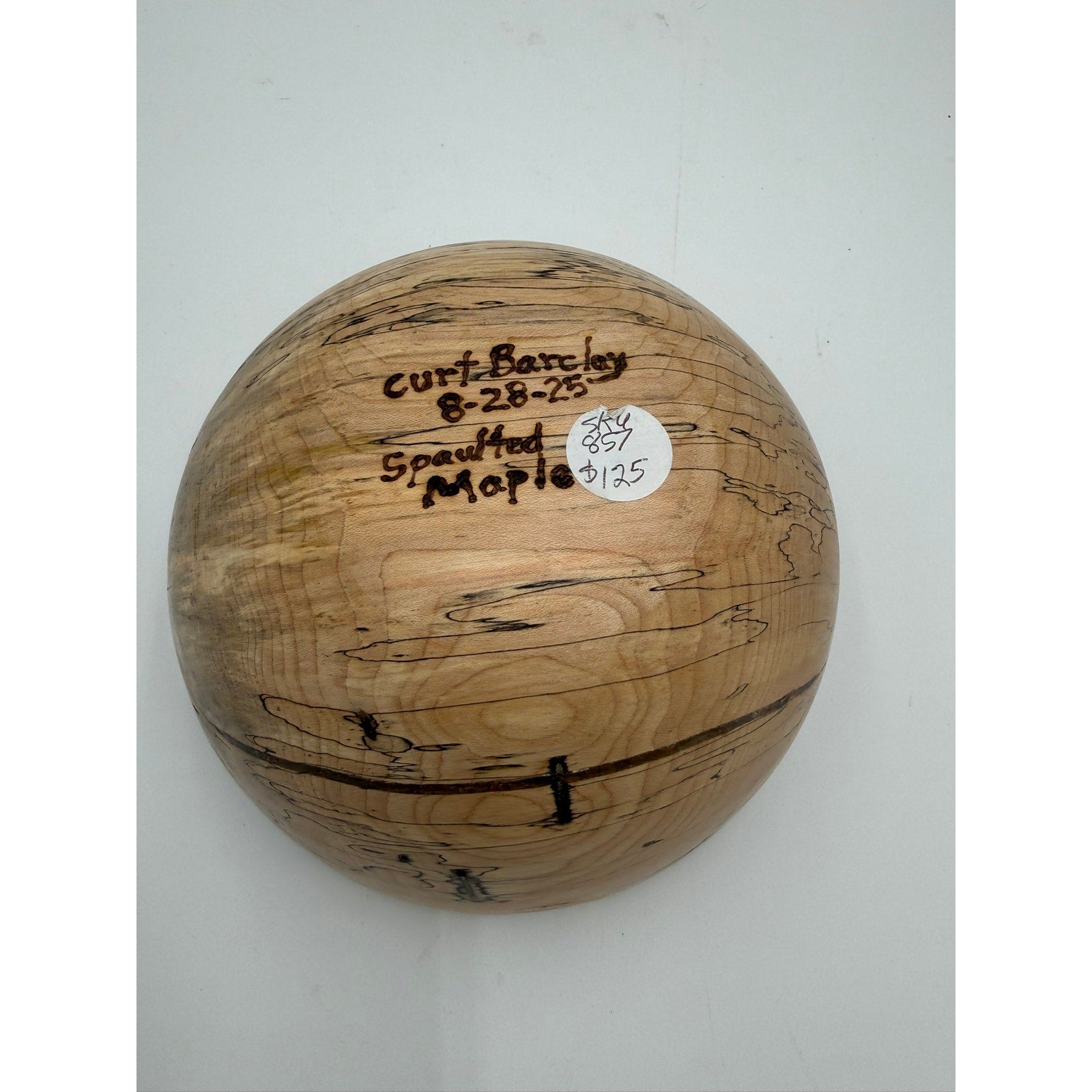 Decorative Spaulted Maple Bowl - Hand Turned