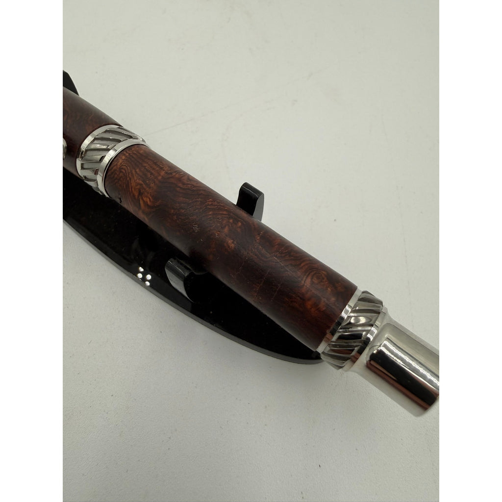 Honduran Rosewood Burl Rollerball Pen, Unique Handmade Pen