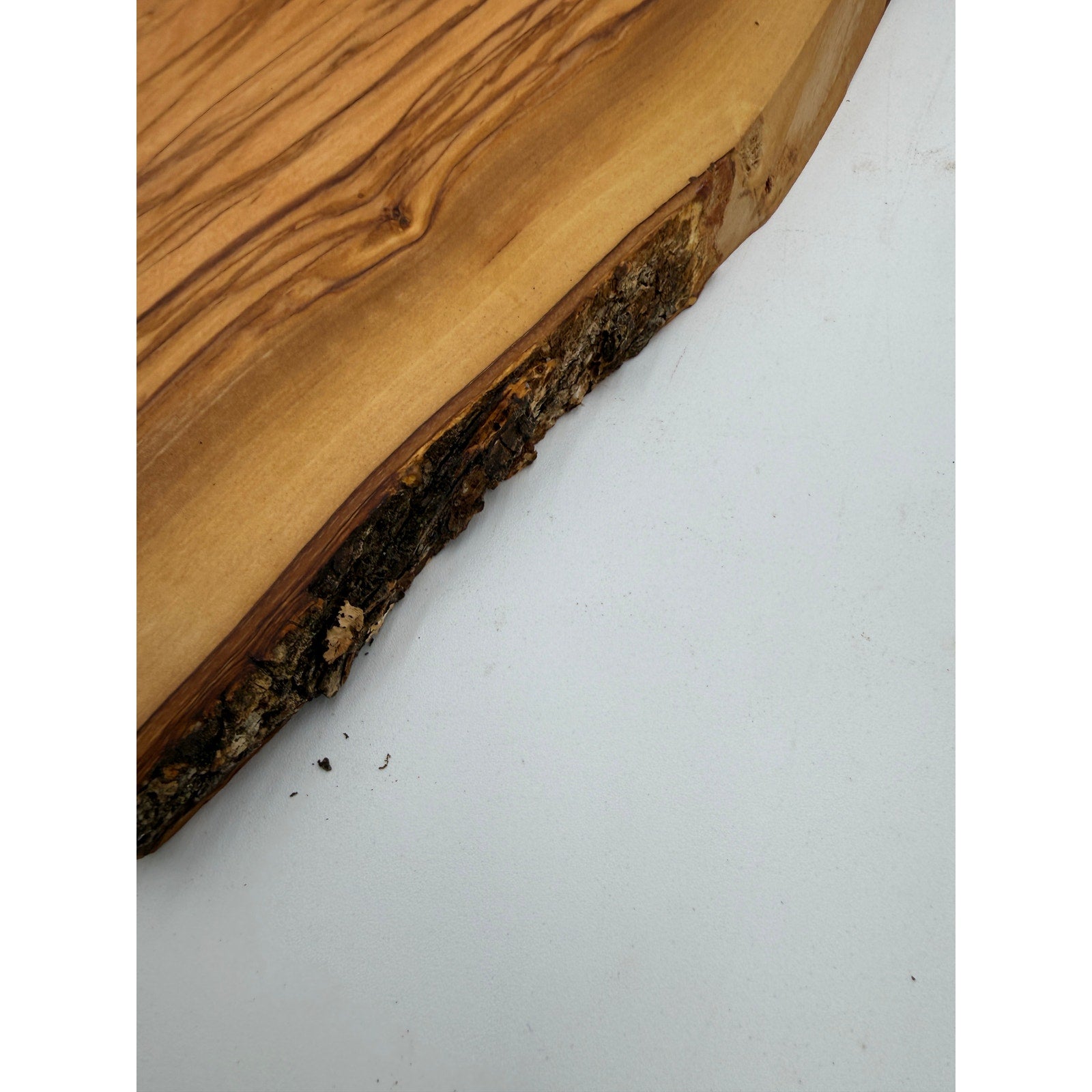 Italian Olive Wood Charcuterie Board 15x10x.75, live edge serving tray, durable cutting board, natural grain pattern, handcrafted kitchen, o