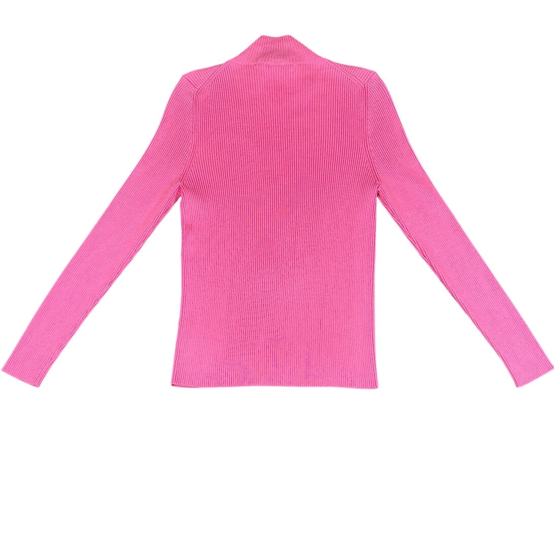 Delpozo Pink Merino Wool Sequin Sweater Size M NWT