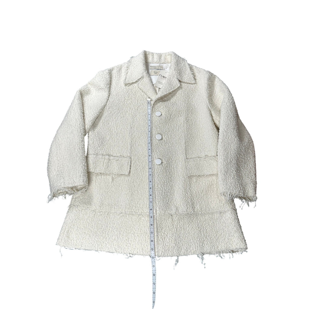 Bottega Veneta Pre-Fall 2019 Bouclé Jacket Winter White Size 48
