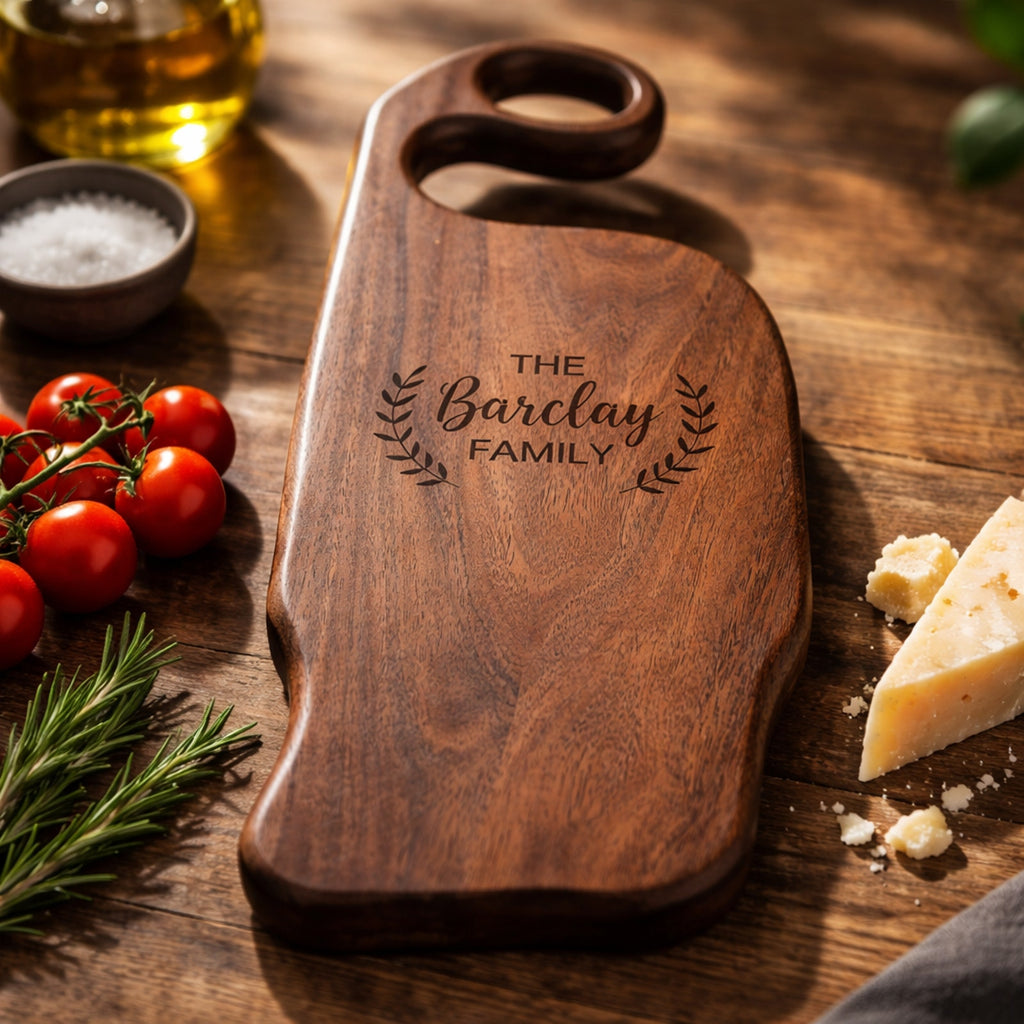 Walnut Charcuterie Board with Personalization (+$20)