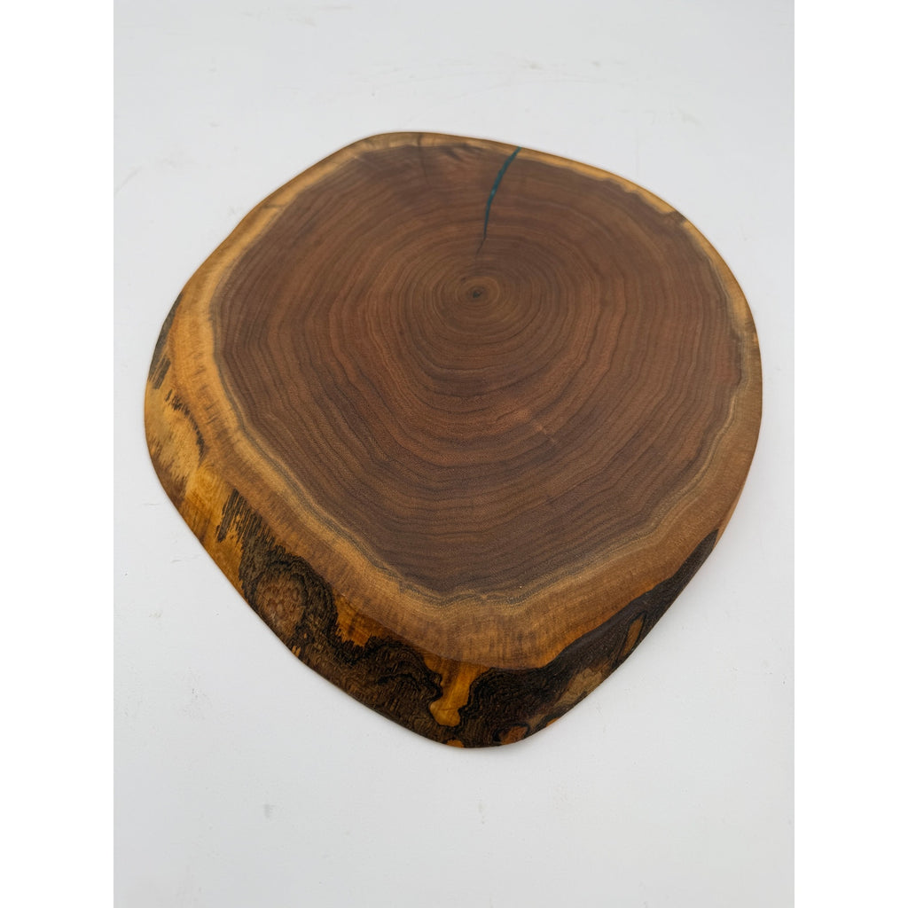 Live Edge Walnut Charcuterie Board Platter, end grain, 13.75 x 11.25 x 1 in, handcrafted, food safe finish