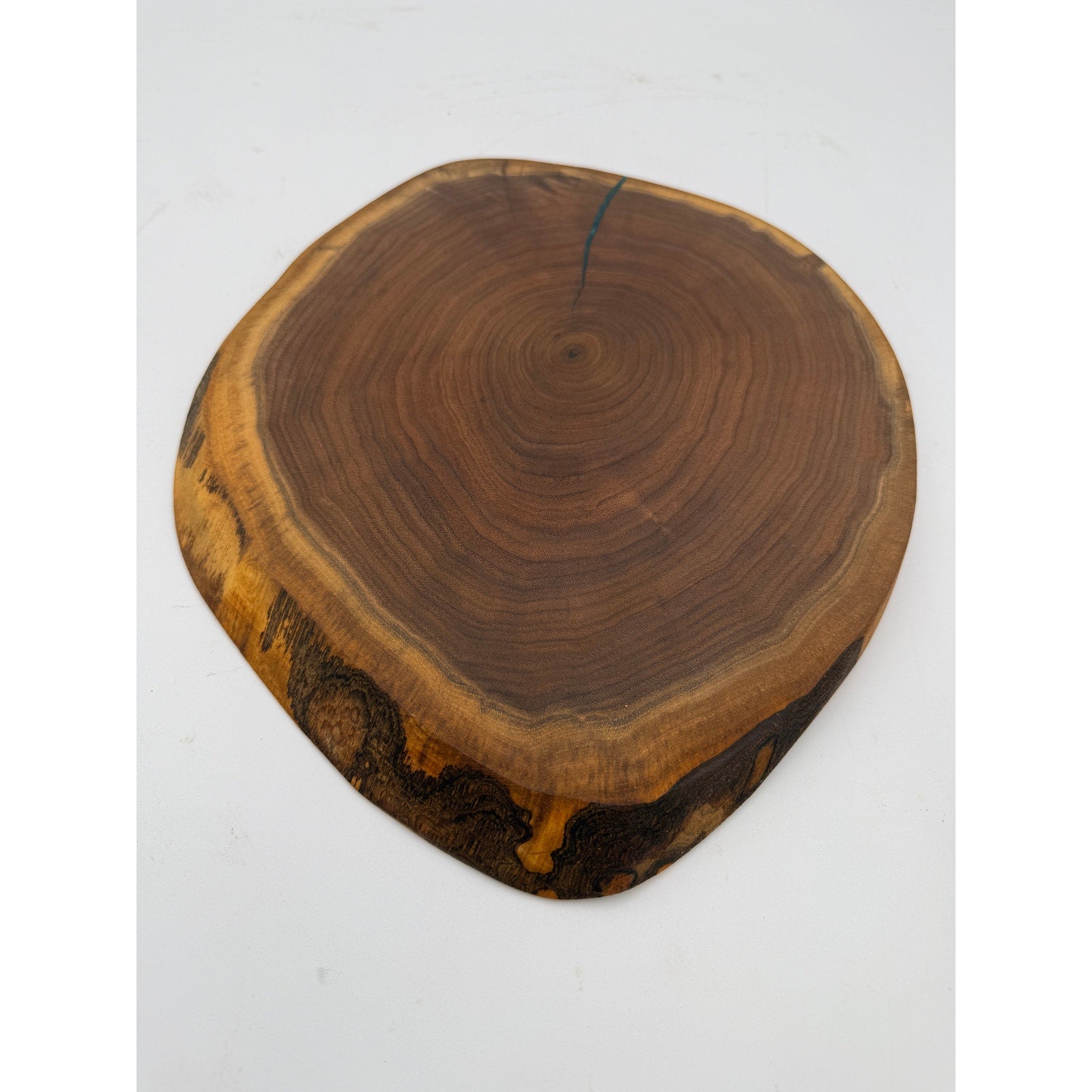 Live Edge Walnut Charcuterie Board Platter, end grain, 13.75 x 11.25 x 1 in, handcrafted, food safe finish
