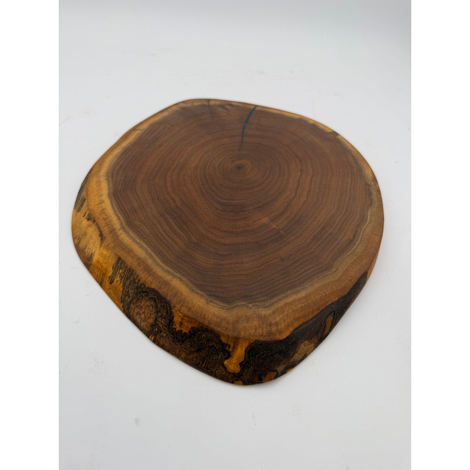 Live Edge Walnut Charcuterie Board Platter, end grain, 13.75 x 11.25 x 1 in, handcrafted, food safe finish