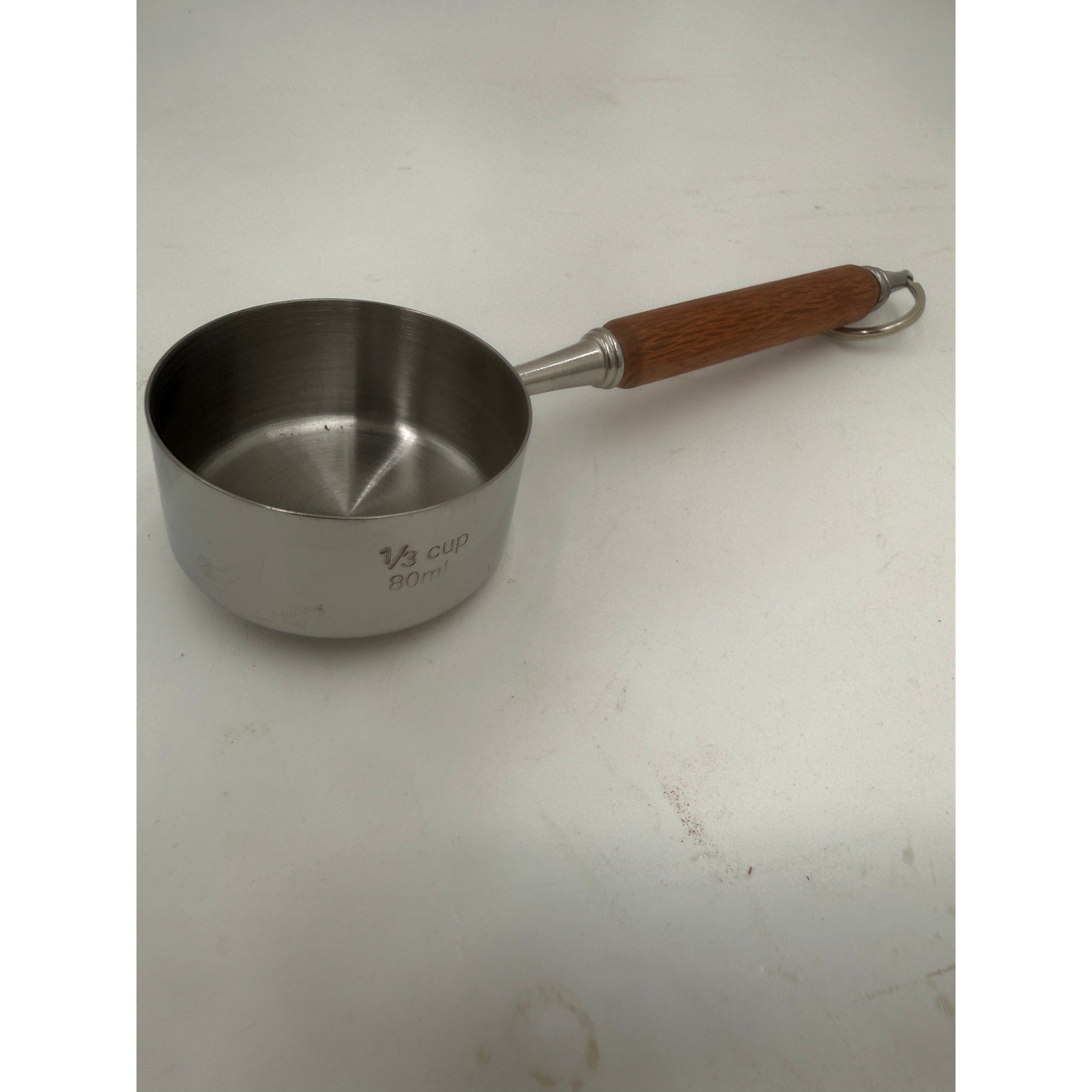 Handcrafted Measuring Cups Set of Four, Lacewood Handles, 1 Cup to 1/4 Cup, SKU 1425 1426