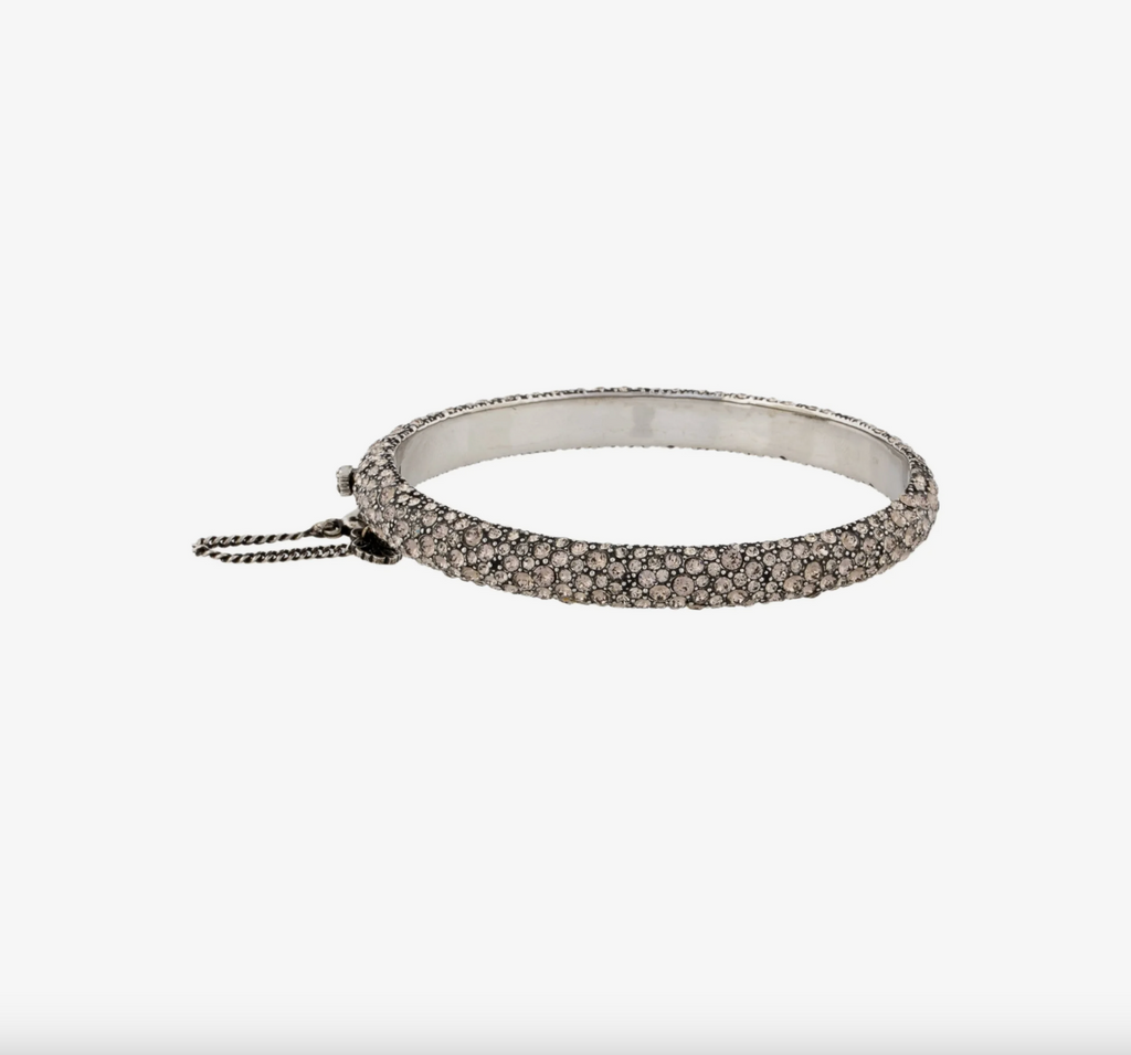 6909 - Alexander McQueen Strass Crystal Bangle Bracelet