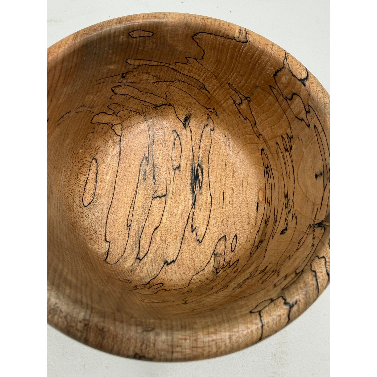 Spalted Maple Hand Turned Wooden Bowl, 5.75 x 2.75 in, food safe finish, decorative display, artisan made