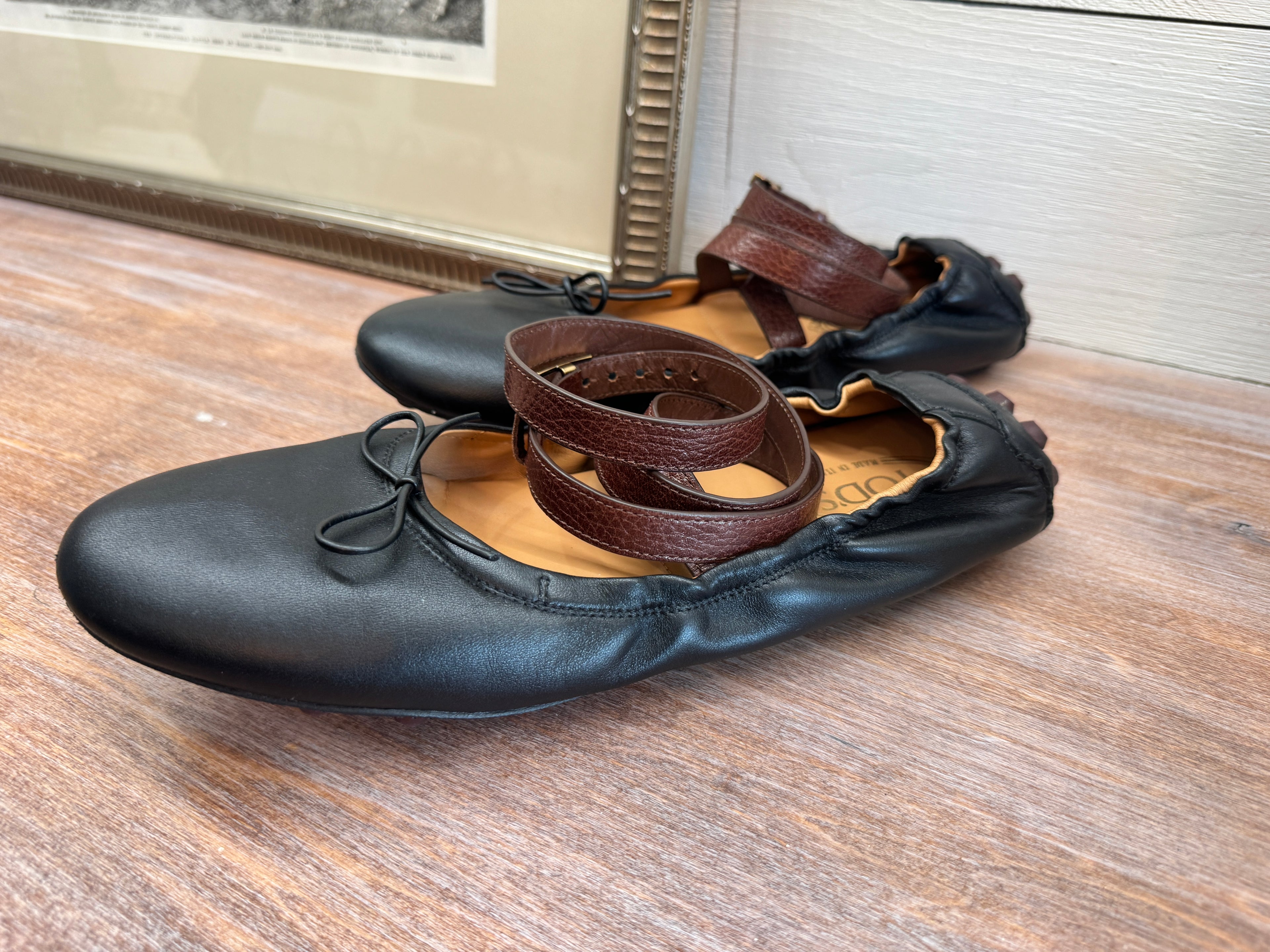 Tod's Black Leather Mary Janes - Size 42