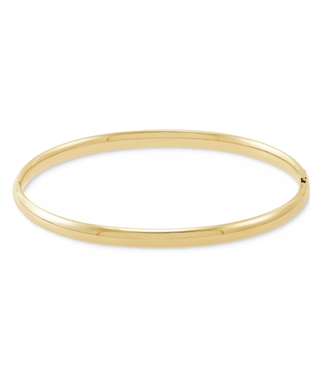 R.H. Macys Solid 14k Gold Polished Hinge Bangle Bracelet - New in Box - Retail $2600