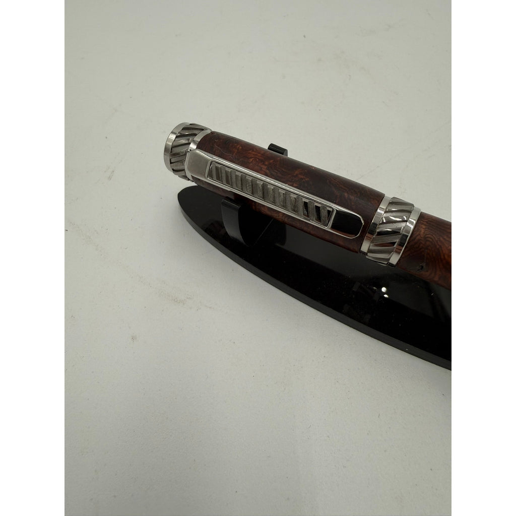 Honduran Rosewood Burl Rollerball Pen, Unique Handmade Pen