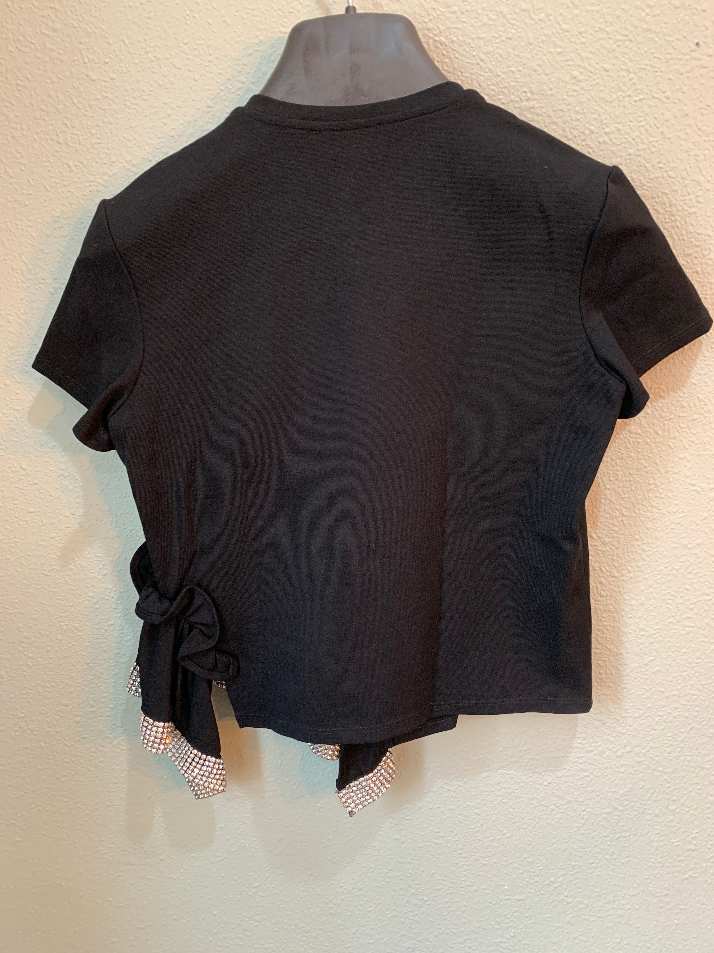 AREA Sequin Trimmed Tee