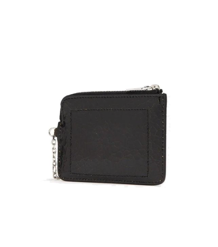7436 - Alexander McQueen Sling Zip Coin Pouch Black - NWT