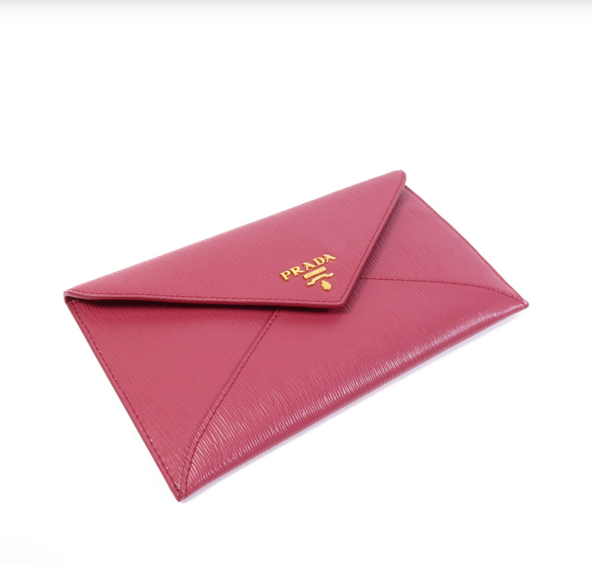 7290 - Prada Saffiano Leather Envelope Wallet Clutch