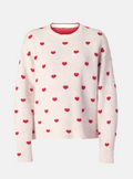 Splendid Lolly Hearts Jacquard Sweater - Size L - NWT