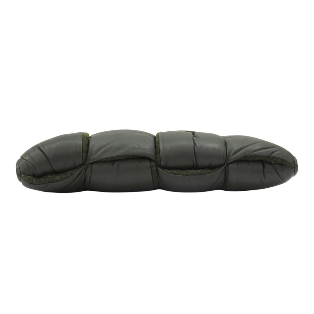 6042 - Bottega Veneta Intrecciato Padded Clutch Dark Green