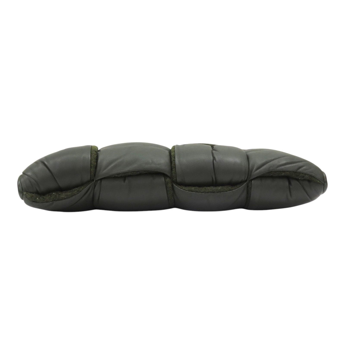 6042 - Bottega Veneta Intrecciato Padded Clutch Dark Green