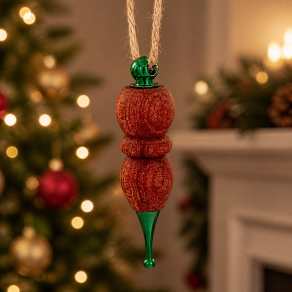Hand Turned Wooden Christmas Ornaments, Group 3, Artisan Tree Decor, Holiday Keepsake