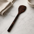 Handcrafted Walnut Mixing Spoon 12.5 Inch, food safe finish, ergonomic handle, non scratch for cookware, handmade USA