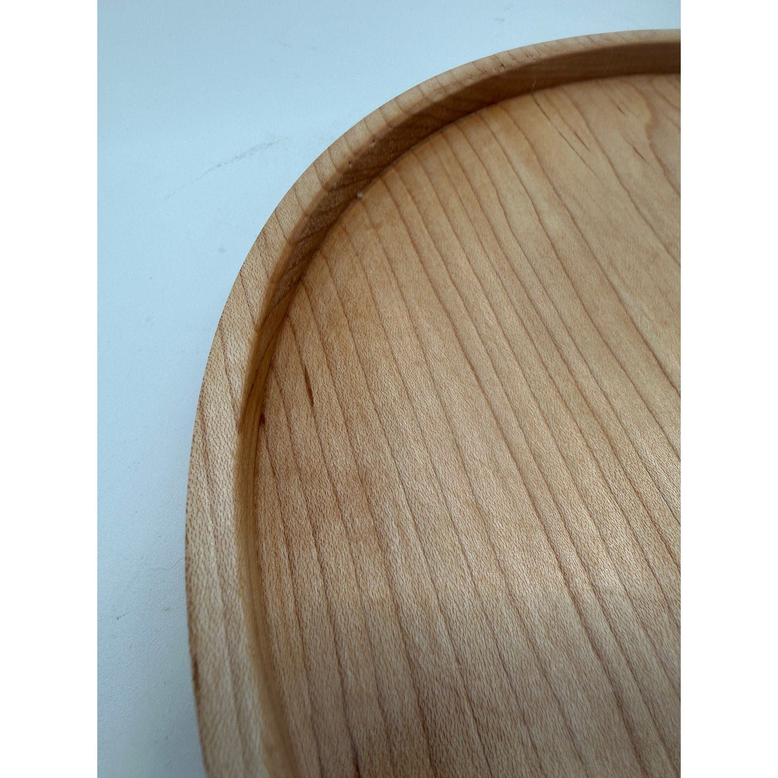 Hand Turned Maple Serving Tray, 10x1.25 Inch, Food Safe Finish, SKU 1413