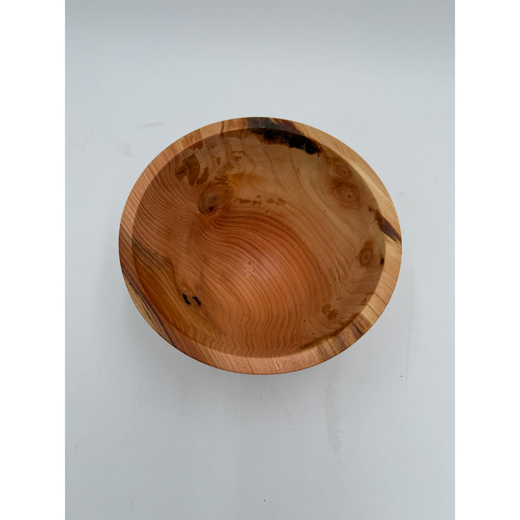 Rustic Fir Hand Turned Wooden Bowl 6.25x3.75, food safe finish, durable kitchen serving, artisanal decor, handmade gift