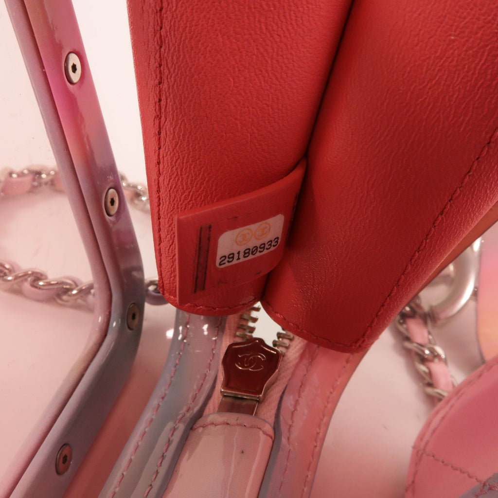 6938 - Chanel Pvc Patent Lambskin Small CC Vanity Case Pink