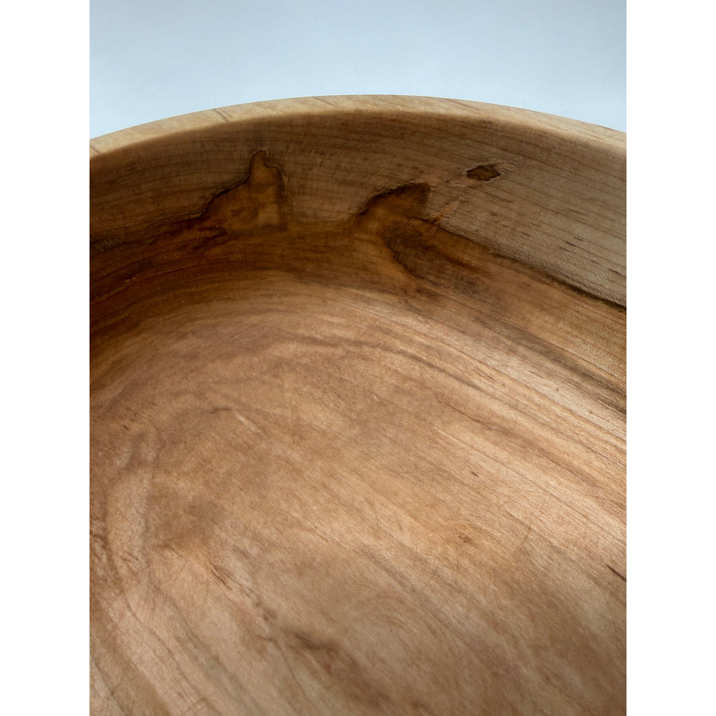 Hand Turned Ambrosia Maple Bowl, 12x4 Size, Rich Grain Patterns, SKU 1415