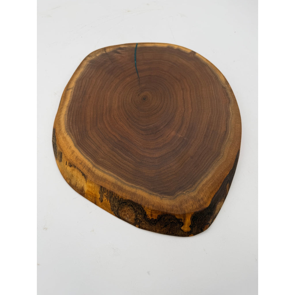 Live Edge Walnut Charcuterie Board Platter, end grain, 13.75 x 11.25 x 1 in, handcrafted, food safe finish