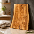 Italian Olive Wood Charcuterie Board 15x10x.75, live edge serving tray, durable cutting board, natural grain pattern, handcrafted kitchen, o