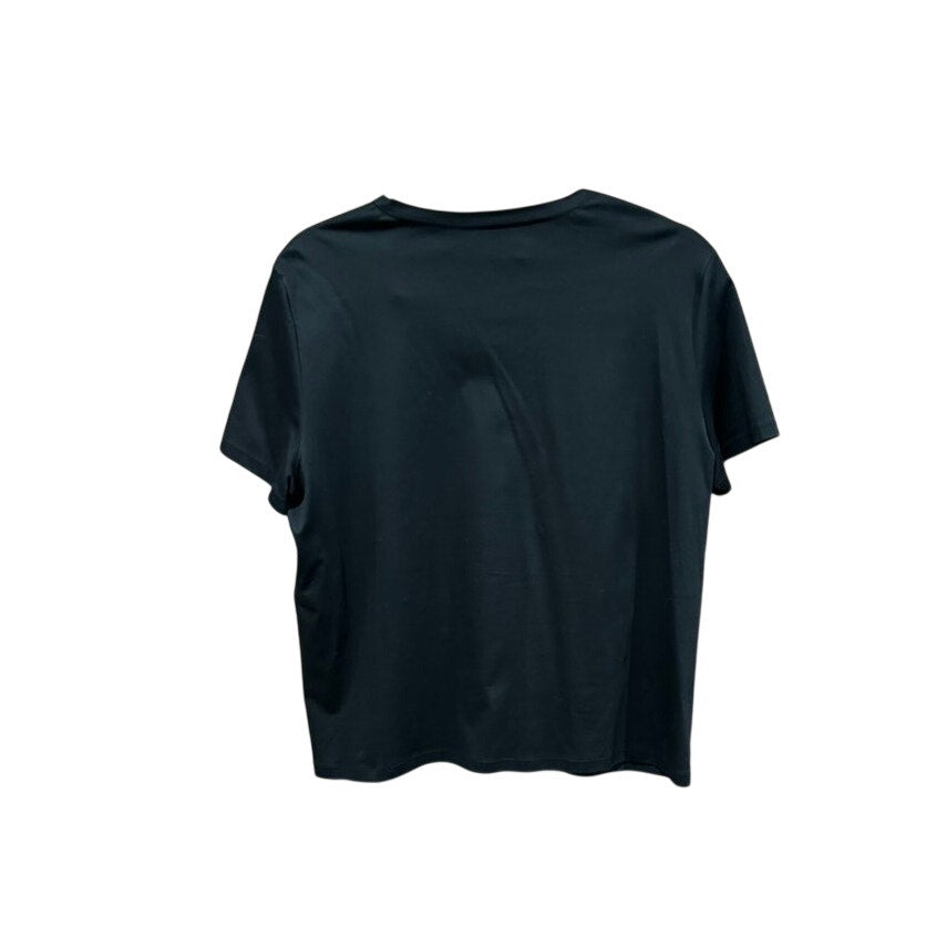 Chanel Black T-Shirt w/ Removable Crystal CC Brooch Size 42/44