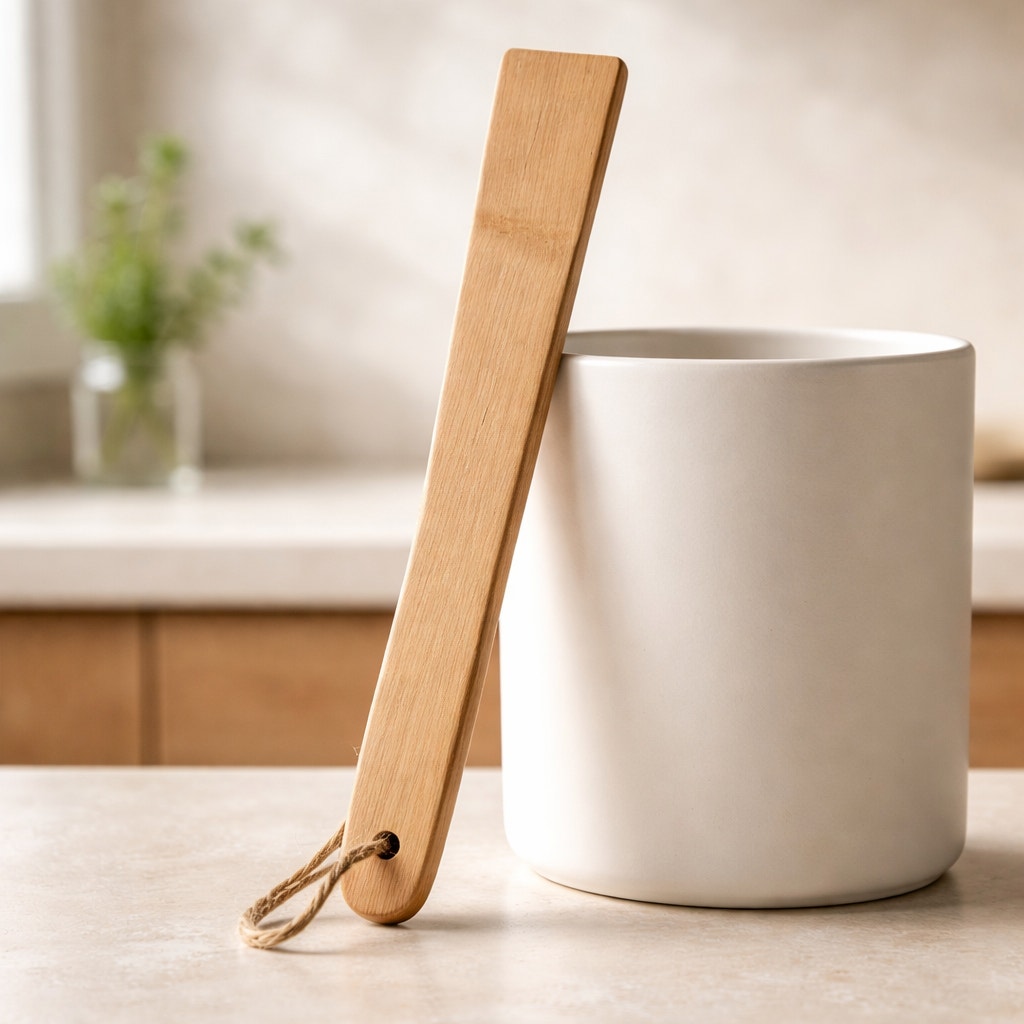 Handmade Wooden Saute Spatula for Skillets, walnut maple and sycamore, 10–12 inch, food safe finish, flat scraper
