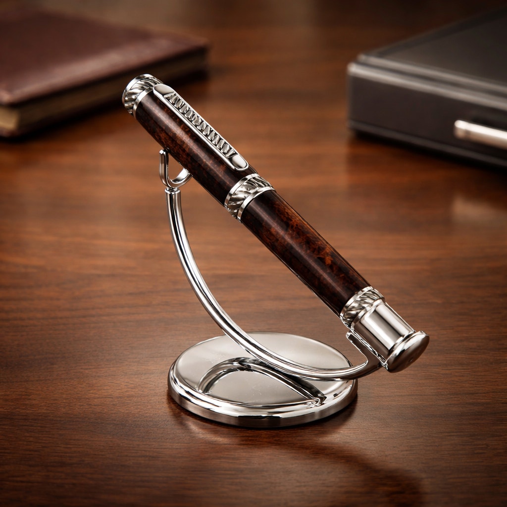 Honduran Rosewood Burl Rollerball Pen, Unique Handmade Pen