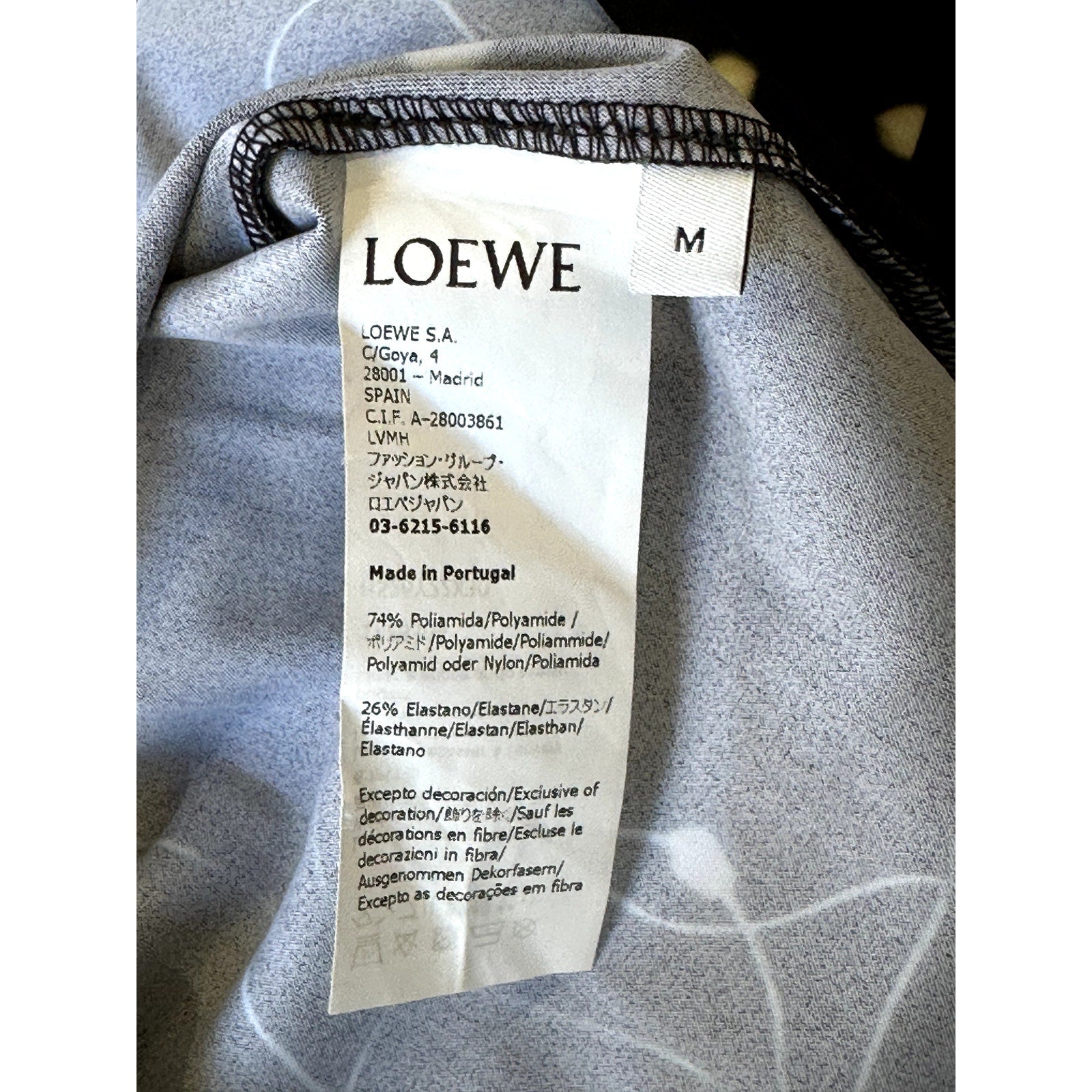 Loewe 2023 slim fit LED light print stretch zip up jacket
