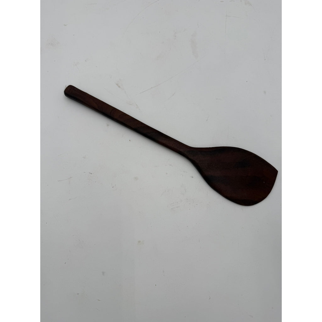 Handcrafted Walnut Mixing Spoon 12.5 Inch, food safe finish, ergonomic handle, non scratch for cookware, handmade USA