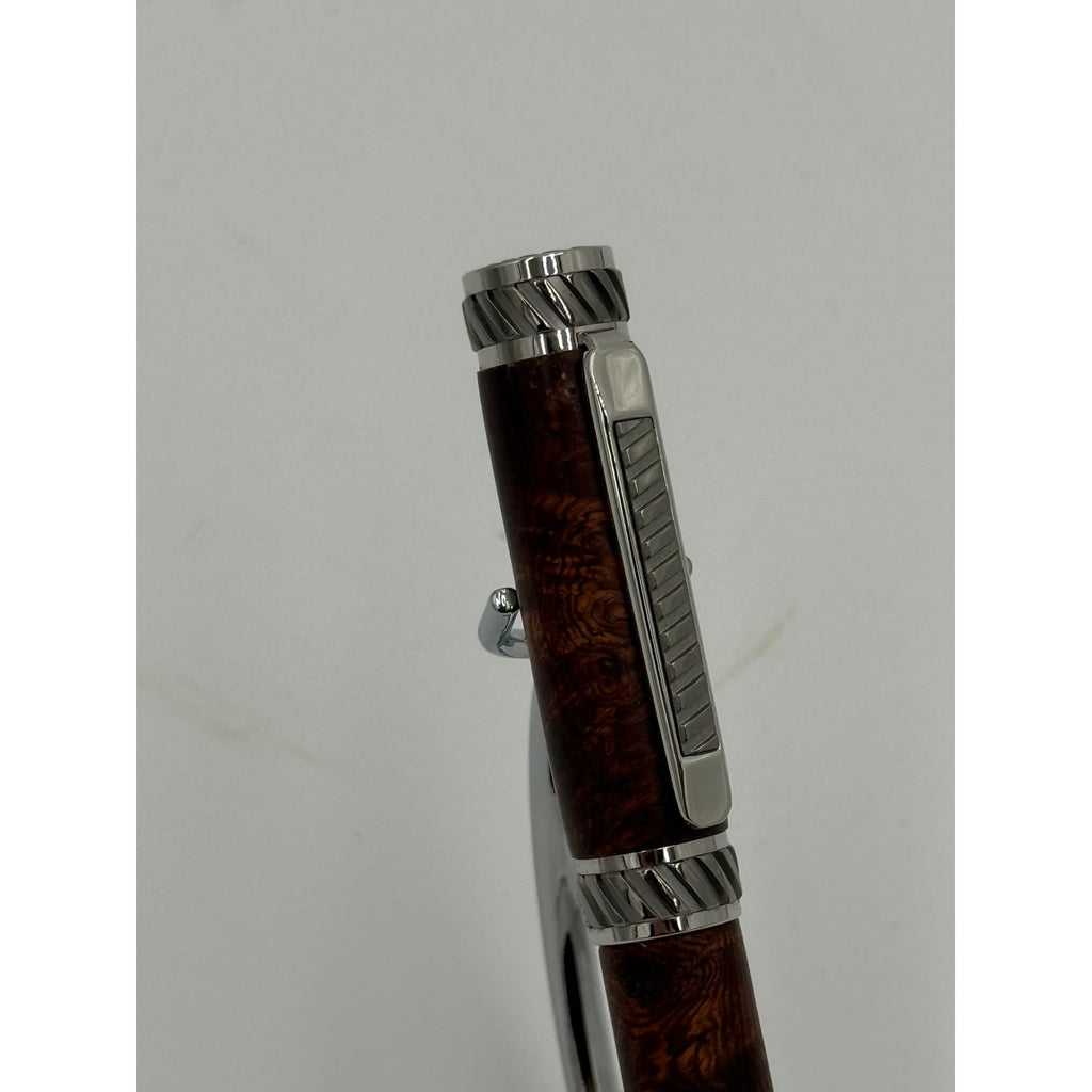 Honduran Rosewood Burl Rollerball Pen, Unique Handmade Pen