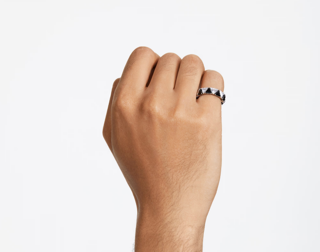 Swarovski Ortyx Cocktail Ring - New in Box - Size 6 - Triangle Cut Rhodium Plated