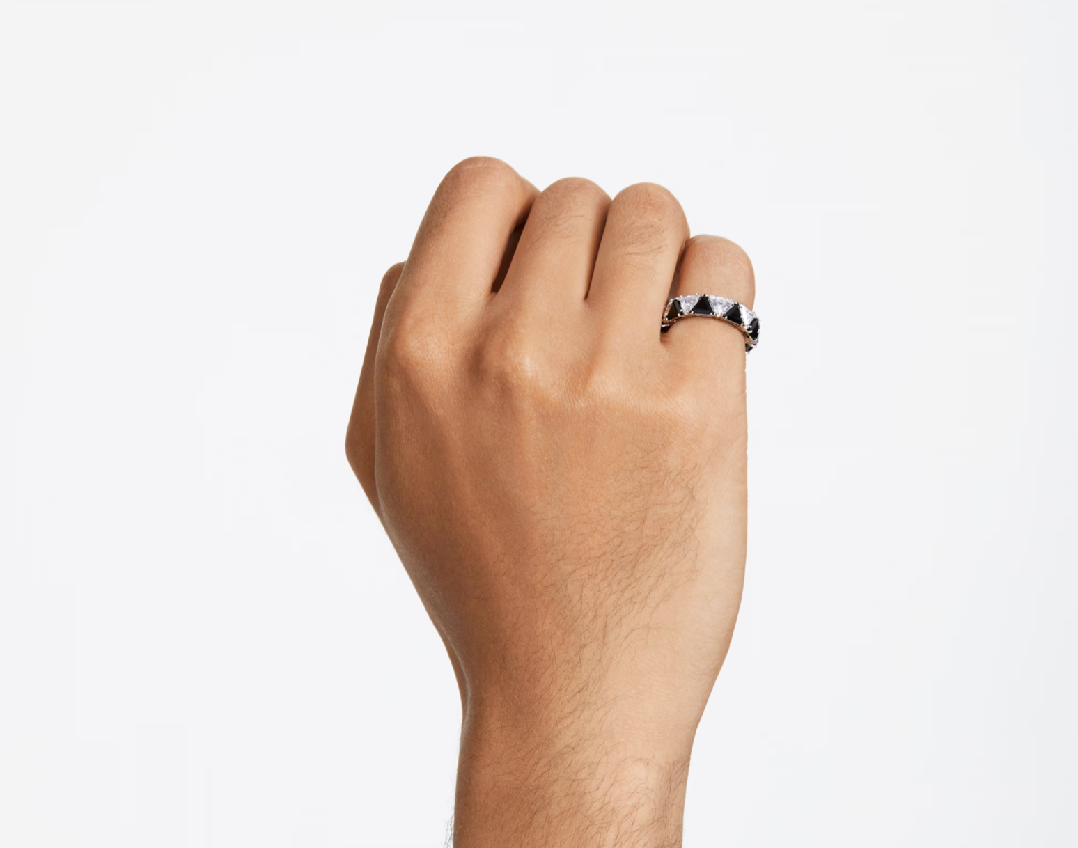 Swarovski Ortyx Cocktail Ring - New in Box - Size 6 - Triangle Cut Rhodium Plated