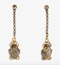 6659 - Alexander McQueen Crystal Beetle Drop Earrings