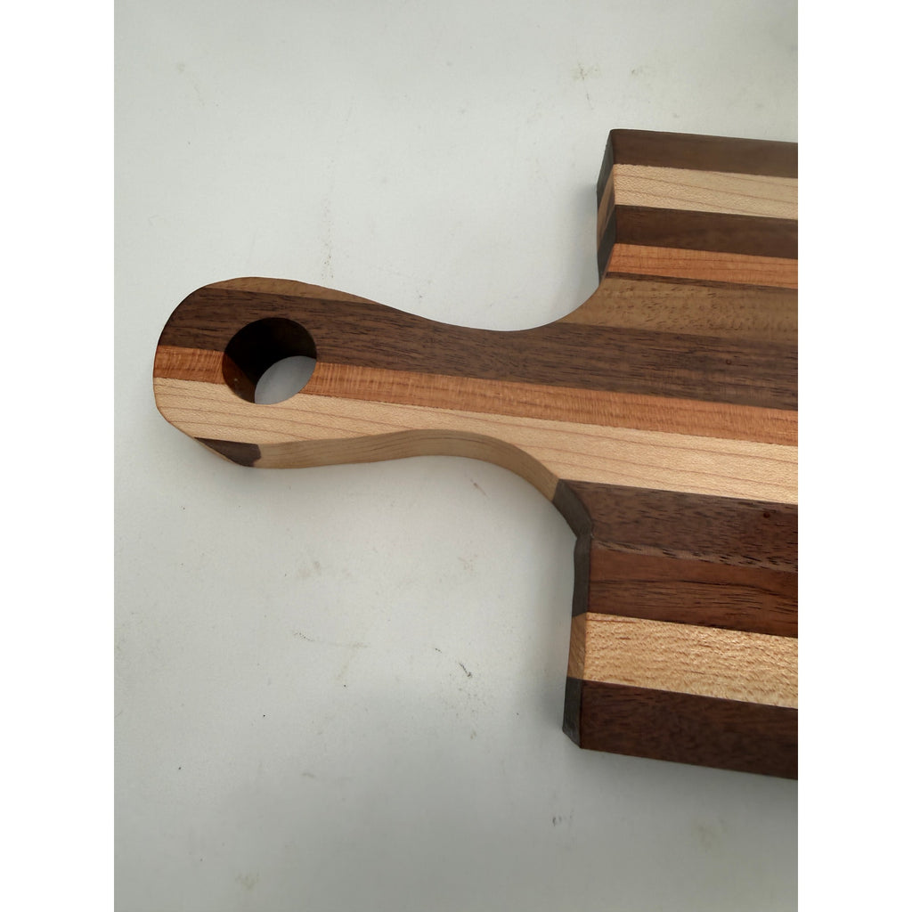 Handcrafted Laminated Hardwood Cheese Cutter, 14x6 Board, Stainless Steel, Replaceable Wire